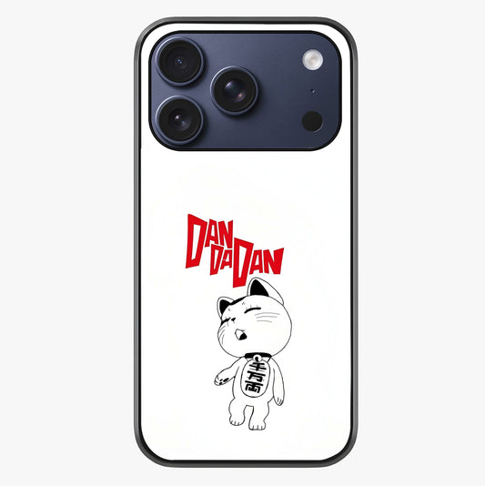 Playful Spirit Charm Glass Case showing full back design in clean flat view with glossy glass finish.