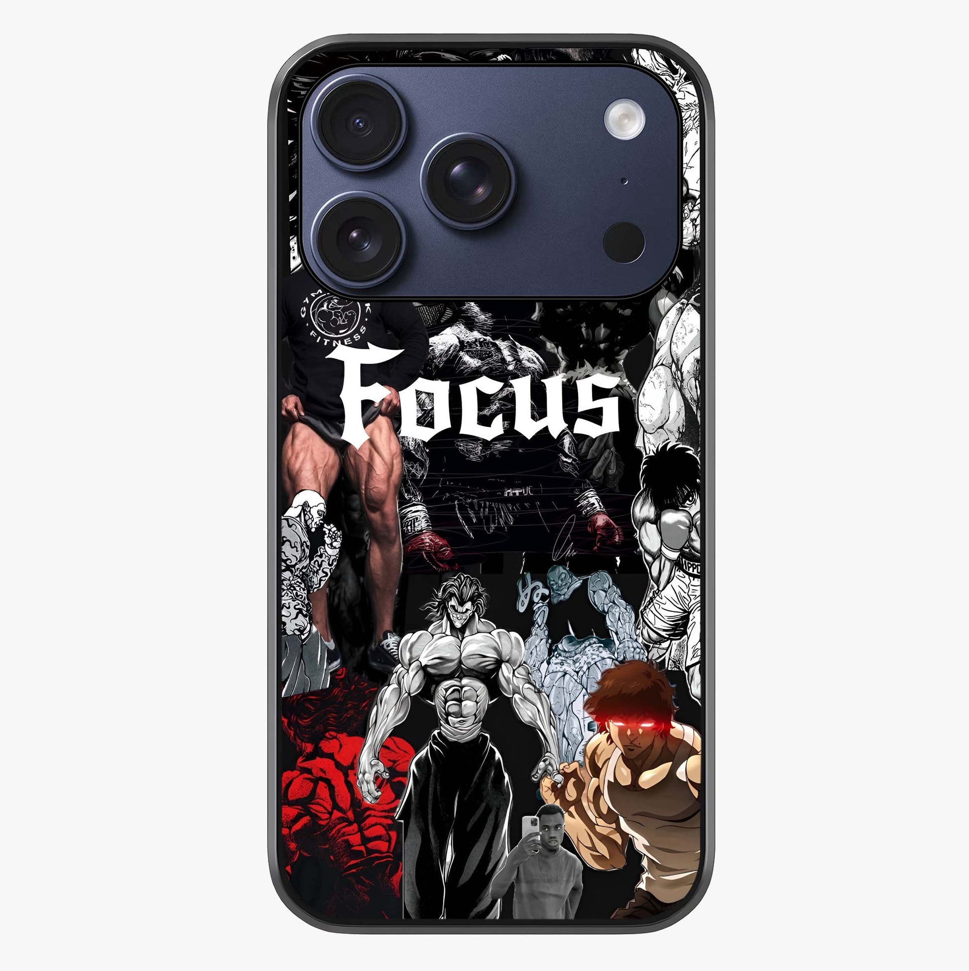 Relentless Power Focus Glass Case showing full back design in clean flat view with glossy glass finish.
