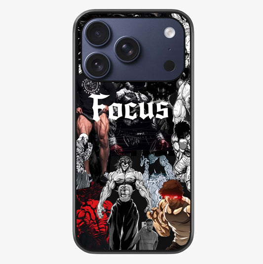 Relentless Power Focus Glass Case showing full back design in clean flat view with glossy glass finish.