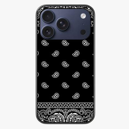 Retro Rebel Threads Glass Case showing full back design in clean flat view with glossy glass finish.