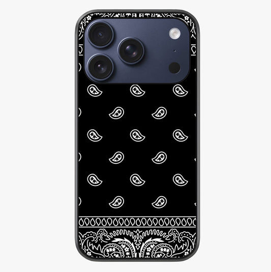 Retro Rebel Threads Glass Case showing full back design in clean flat view with glossy glass finish.