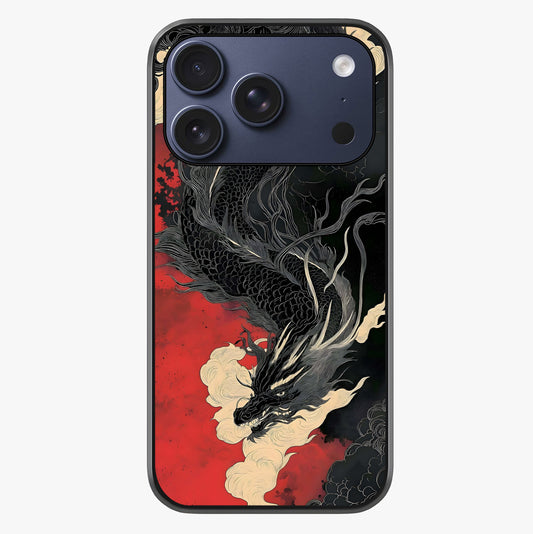 Shadow Dragon Fury Glass Case showing full back design in clean flat view with glossy glass finish.