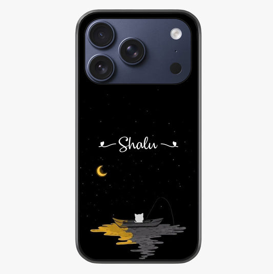 Silent Night Row Glass Case showing full back design in clean flat view with glossy glass finish.