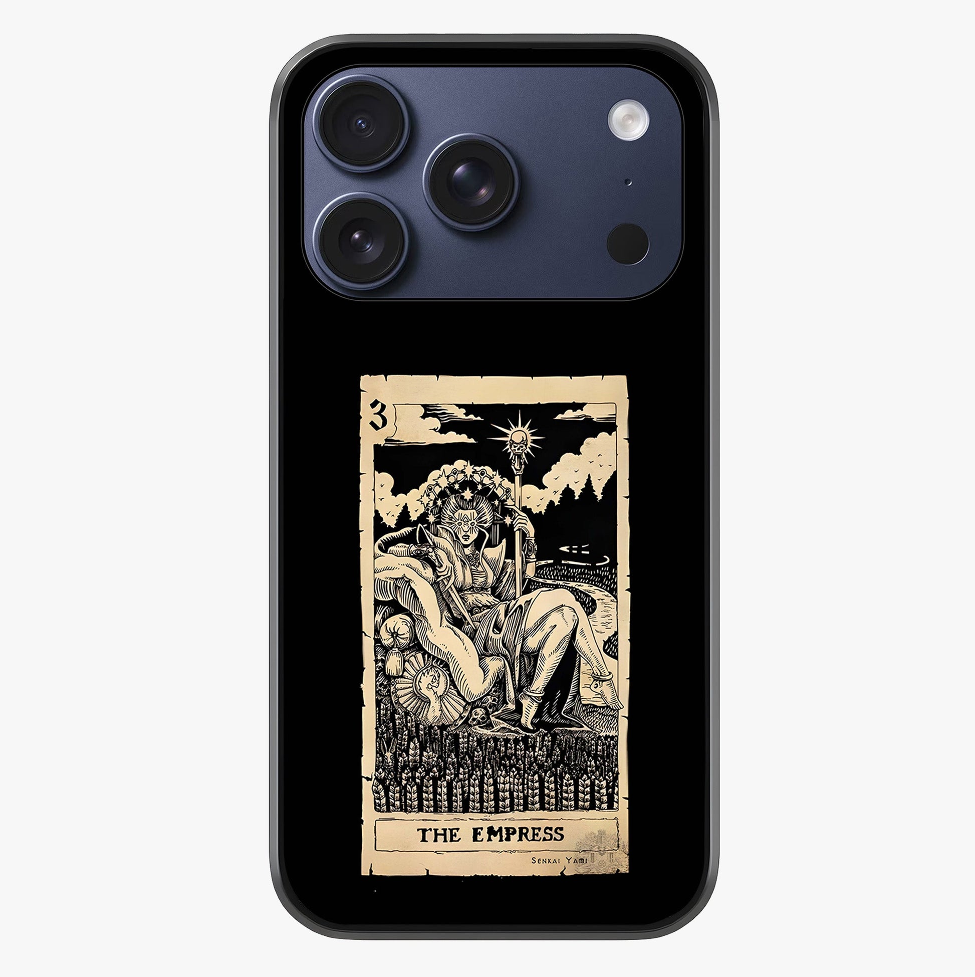 The Empress Glass Case showing full back design in clean flat view with glossy glass finish.
