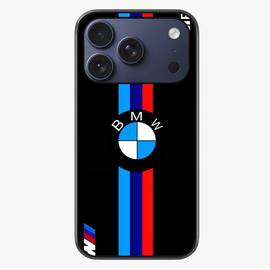 Turbo Bmw Beast Glass Case showing full back design in clean flat view with glossy glass finish.