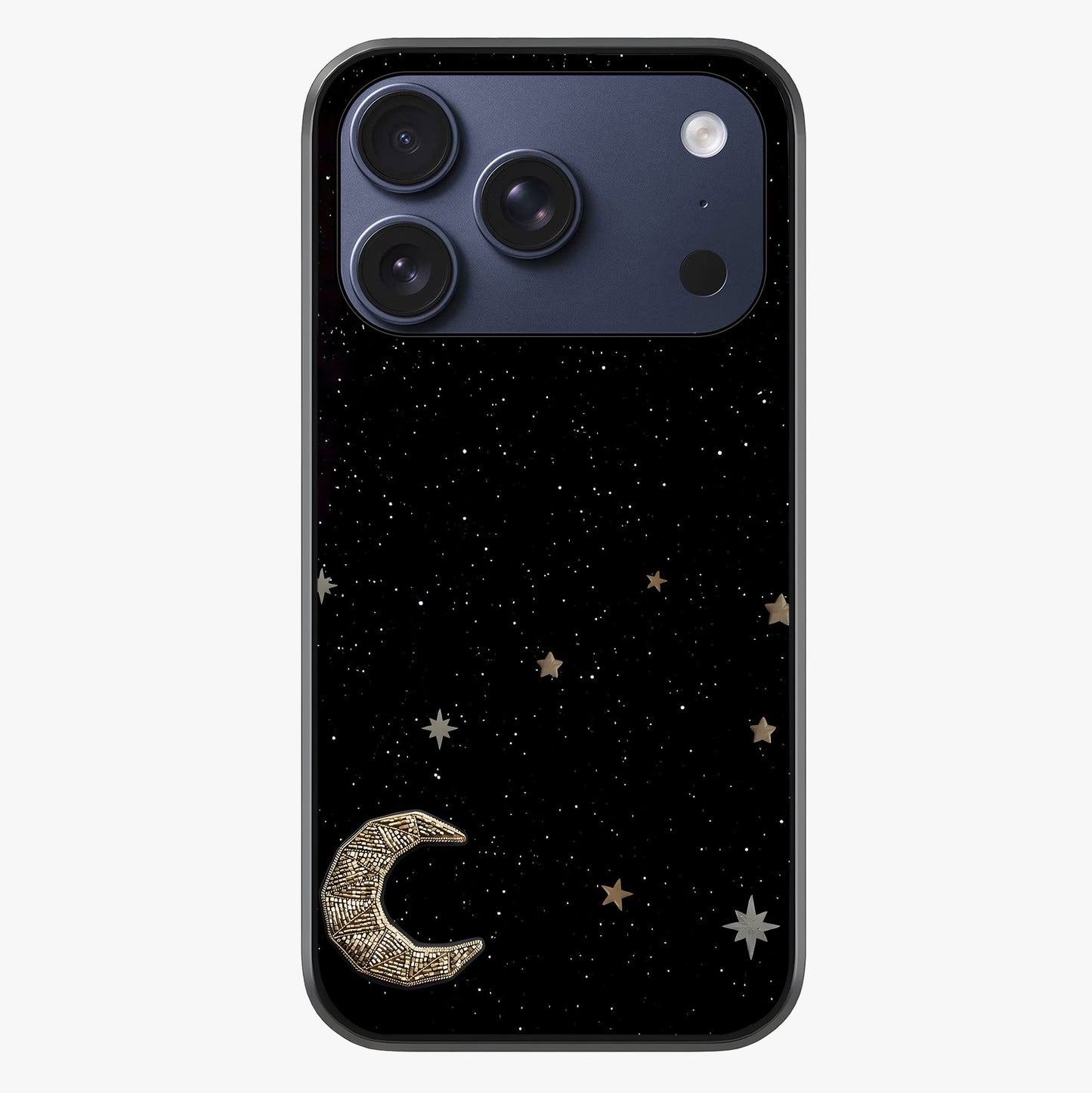 Twinkle Star With Half Moon Glass Case showing full back design in clean flat view with glossy glass finish.