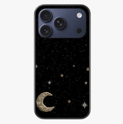 Twinkle Star With Half Moon Glass Case showing full back design in clean flat view with glossy glass finish.