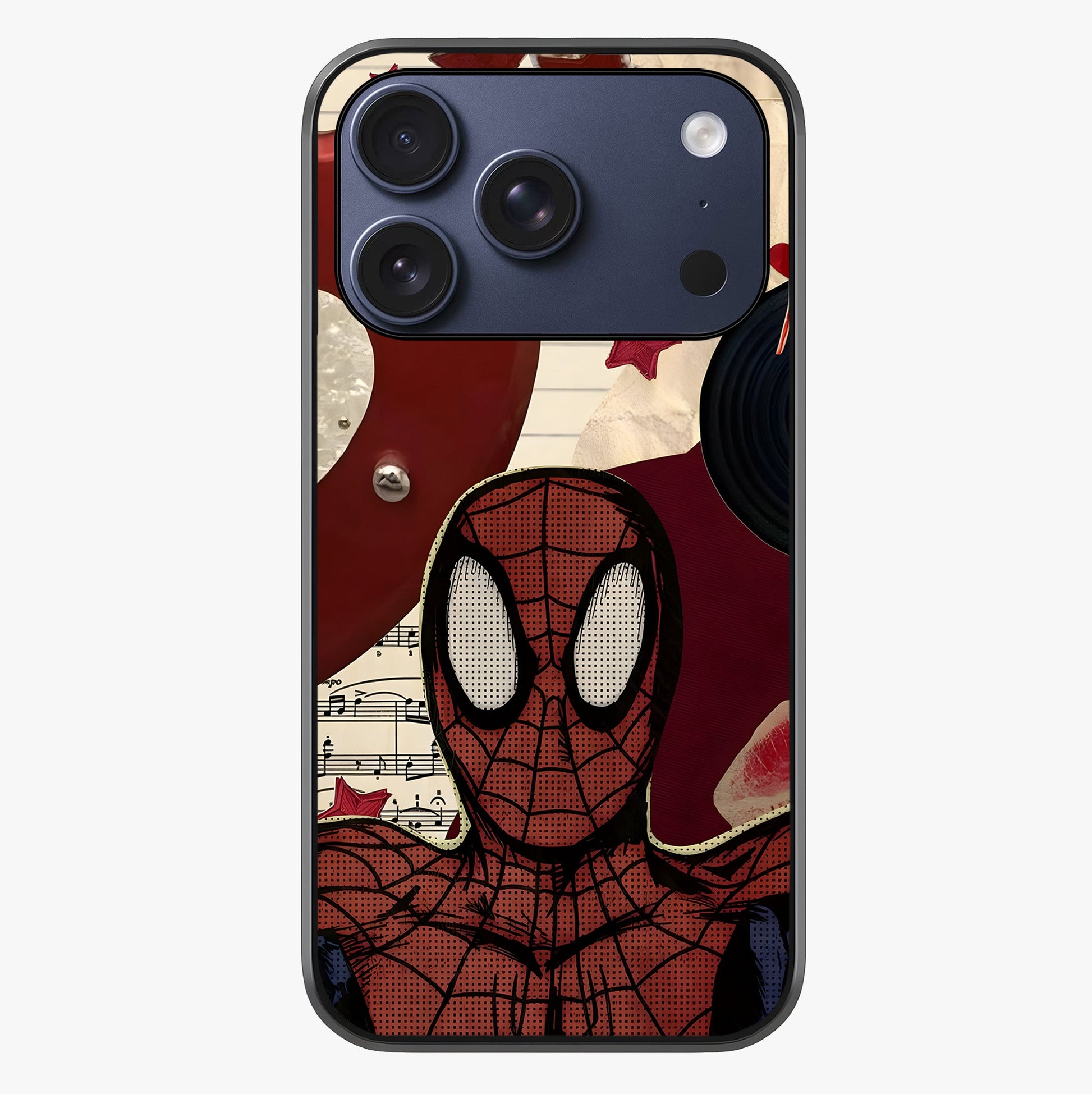 Web Warrior Vibes Glass Case showing full back design in clean flat view with glossy glass finish.
