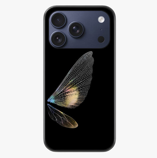 Whispers Of Wings Glass Case showing full back design in clean flat view with glossy glass finish.