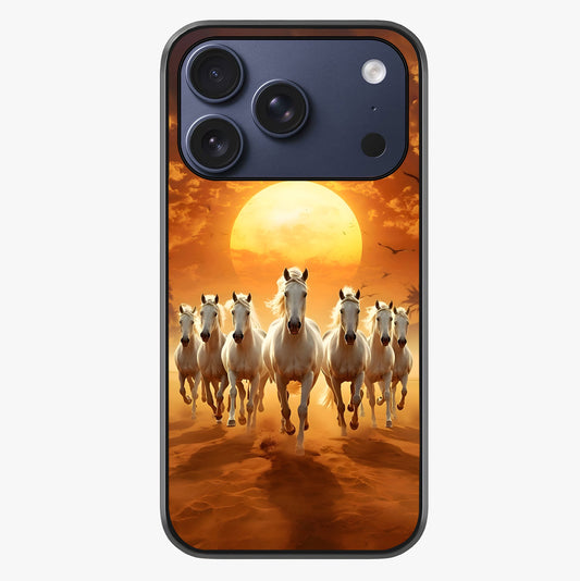 Wild Sunset Majesty Glass Case showing full back design in clean flat view with glossy glass finish.