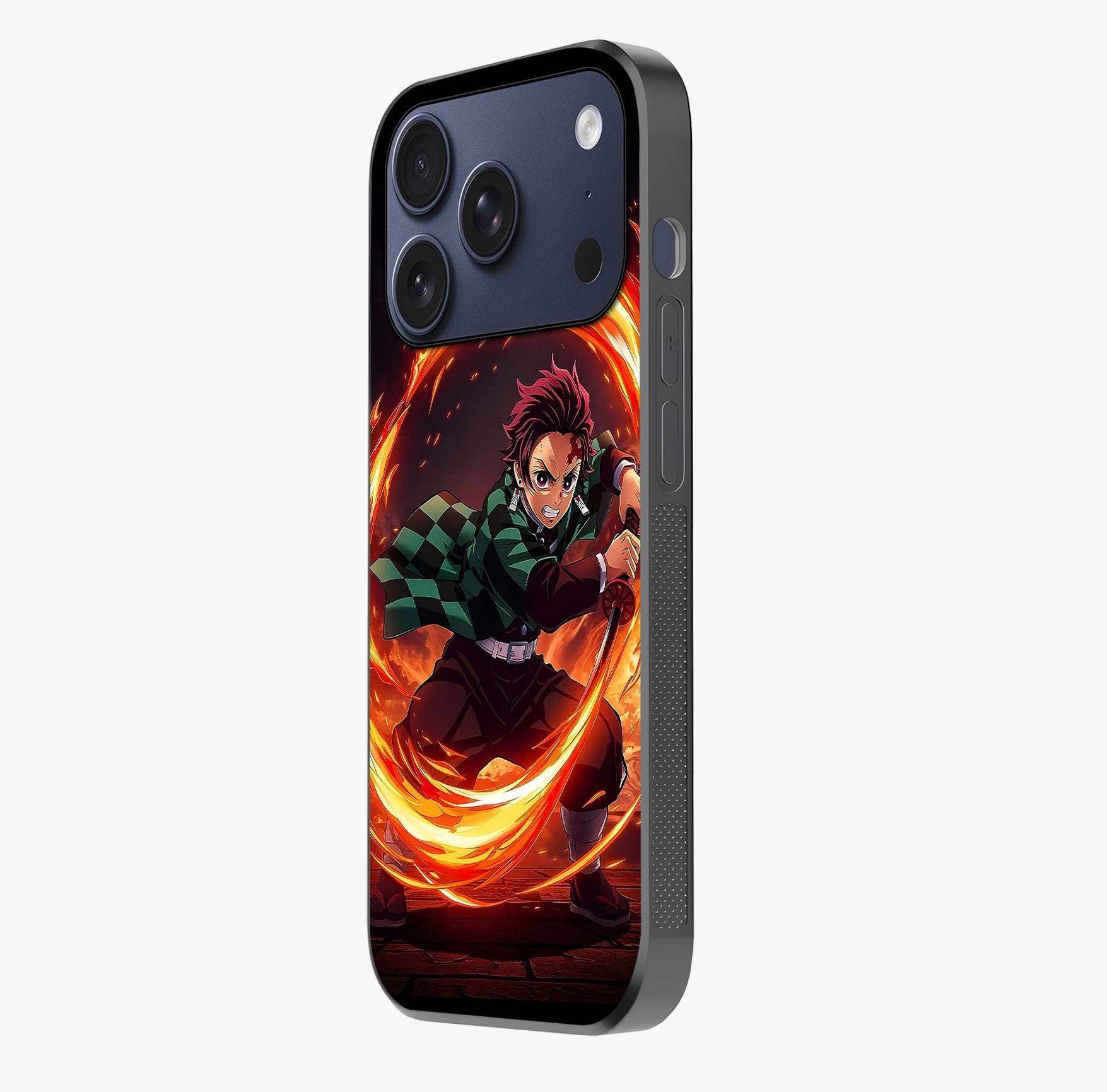 Blazing Sword Resolve Glass Case photographed in natural light showing reflective finish and design depth.