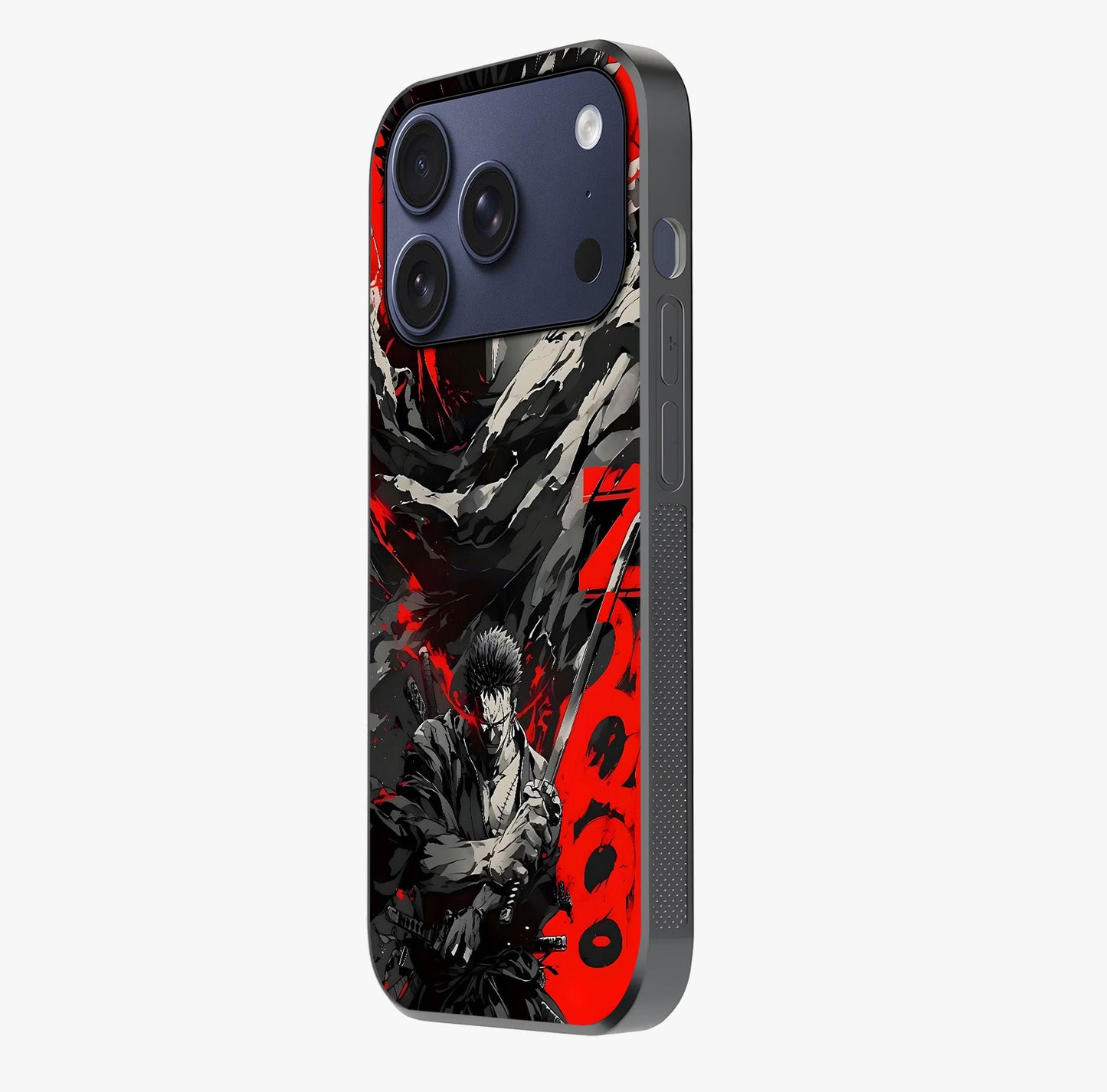 Demon Sword Resolve Glass Case photographed in natural light showing reflective finish and design depth.