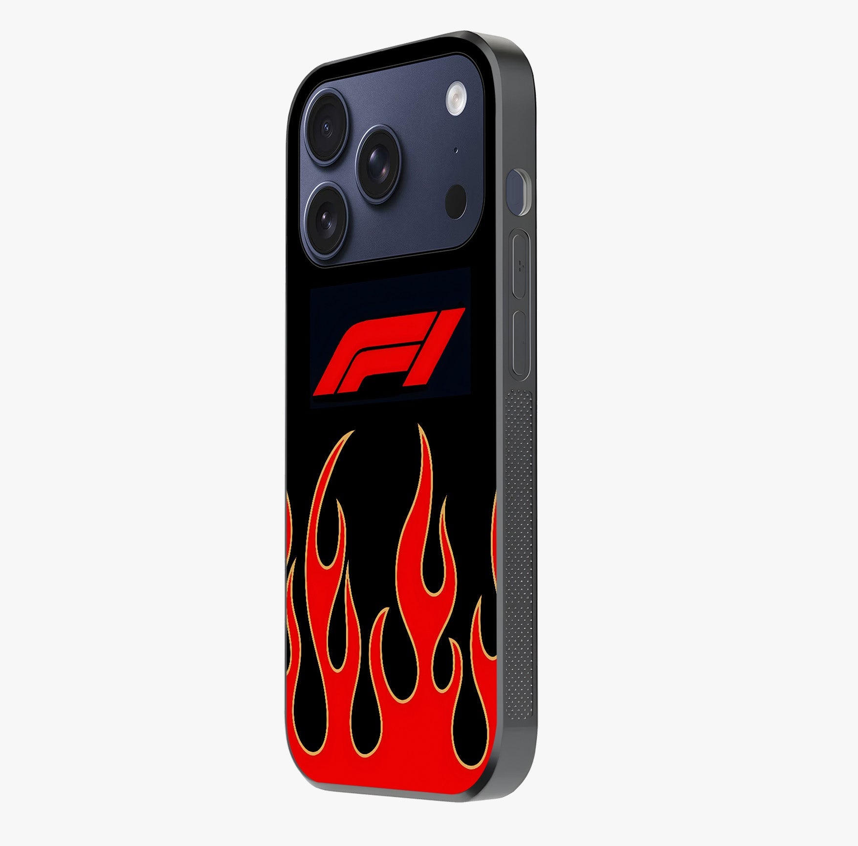 Fire F11 Glass Case photographed in natural light showing reflective finish and design depth.