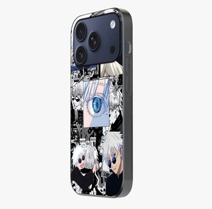 Infinity Sorcerer Chaos Glass Case photographed in natural light showing reflective finish and design depth.