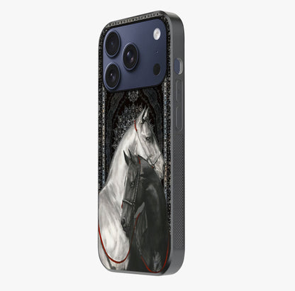 Majestic Ride Legacy Glass Case photographed in natural light showing reflective finish and design depth.
