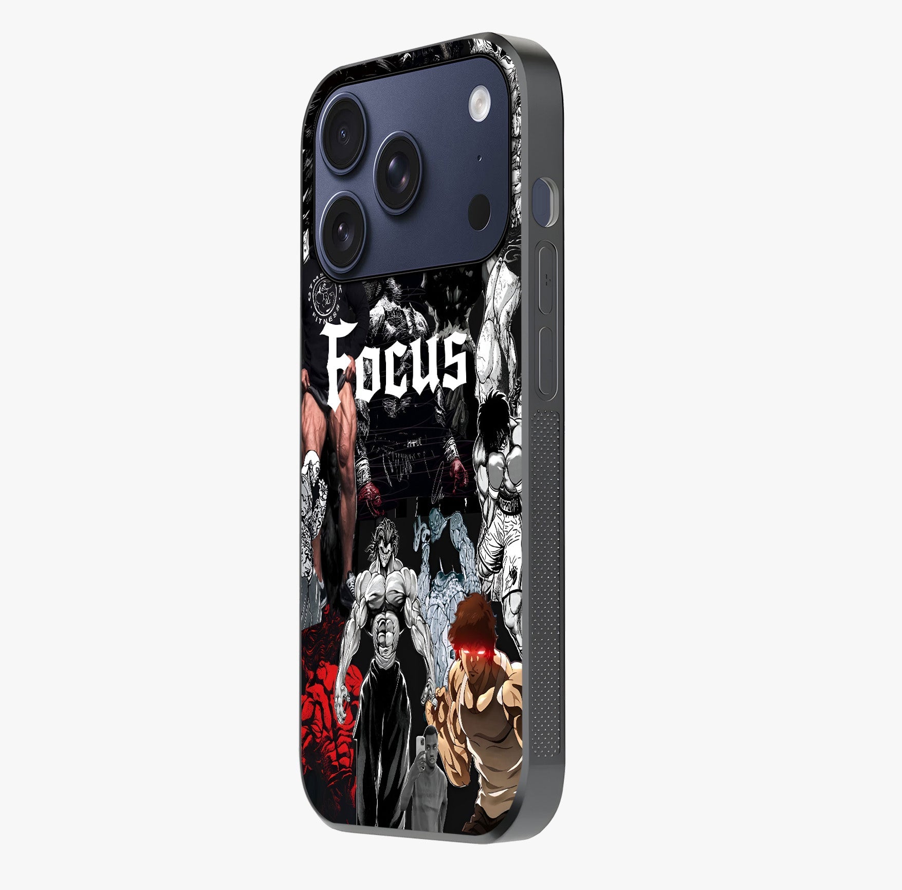Relentless Power Focus Glass Case photographed in natural light showing reflective finish and design depth.