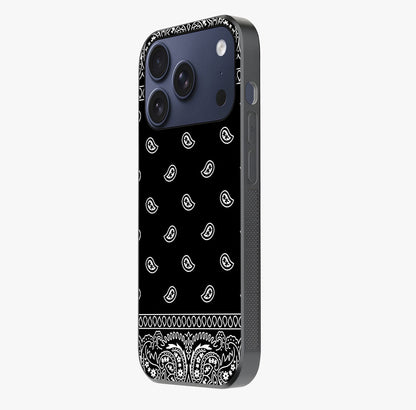 Retro Rebel Threads Glass Case photographed in natural light showing reflective finish and design depth.