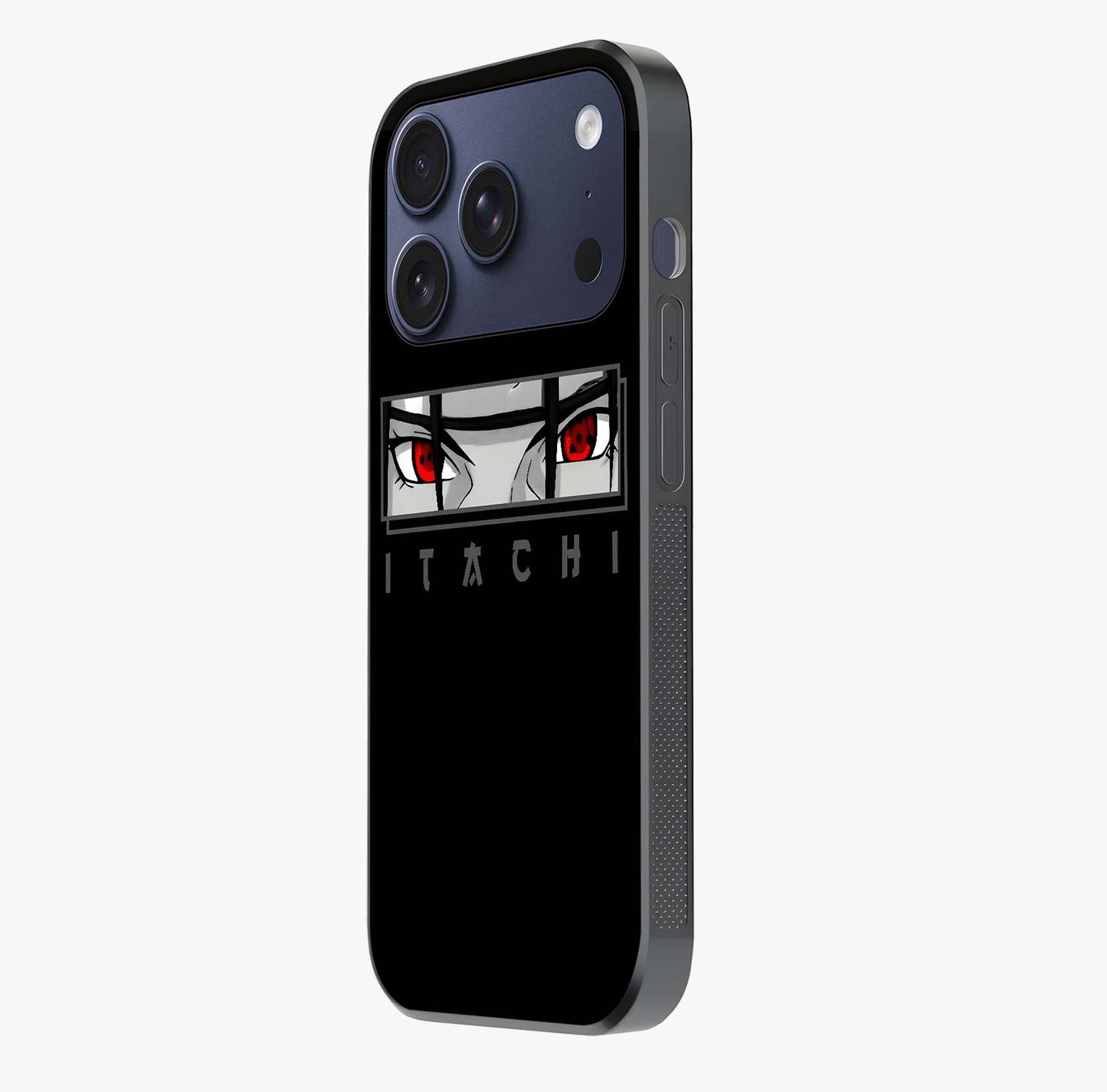 Scarlet Gaze Dominance Glass Case photographed in natural light showing reflective finish and design depth.