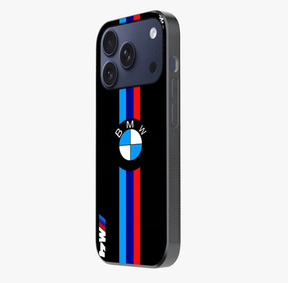 Turbo Bmw Beast Glass Case photographed in natural light showing reflective finish and design depth.