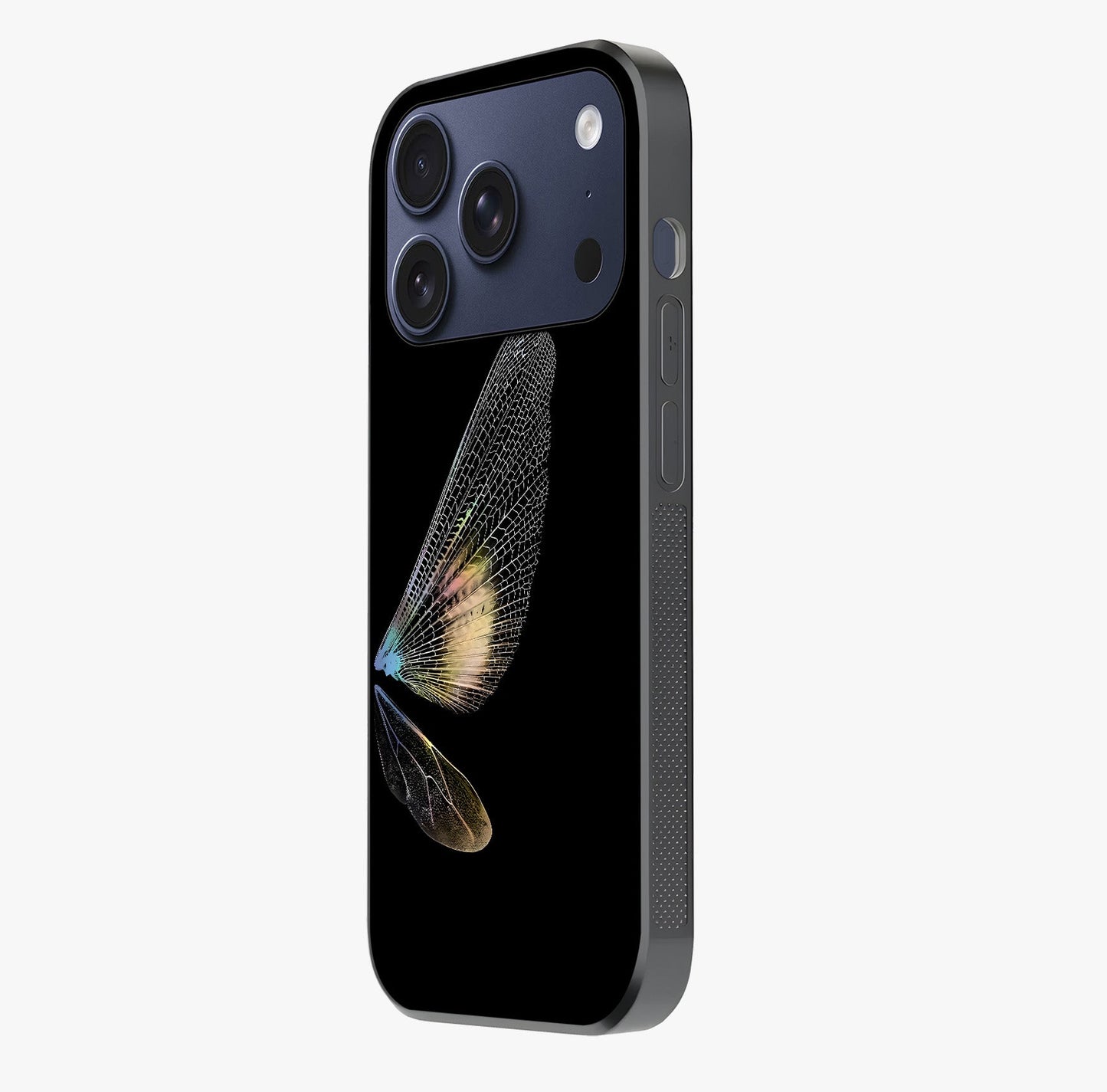 Whispers Of Wings Glass Case photographed in natural light showing reflective finish and design depth.
