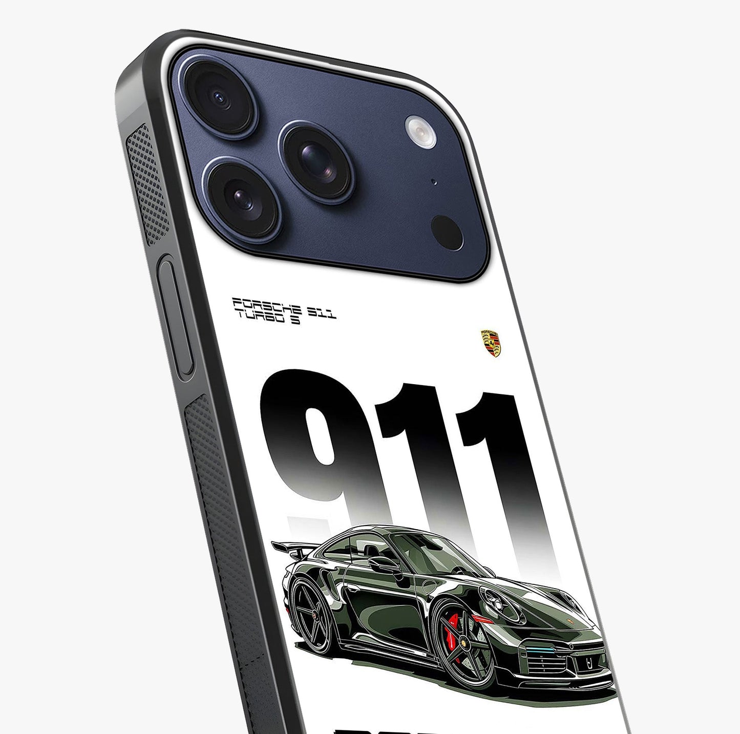 911 Turbo Dominance Glass Case captured at a warm angle highlighting gloss, texture and premium glass finish.