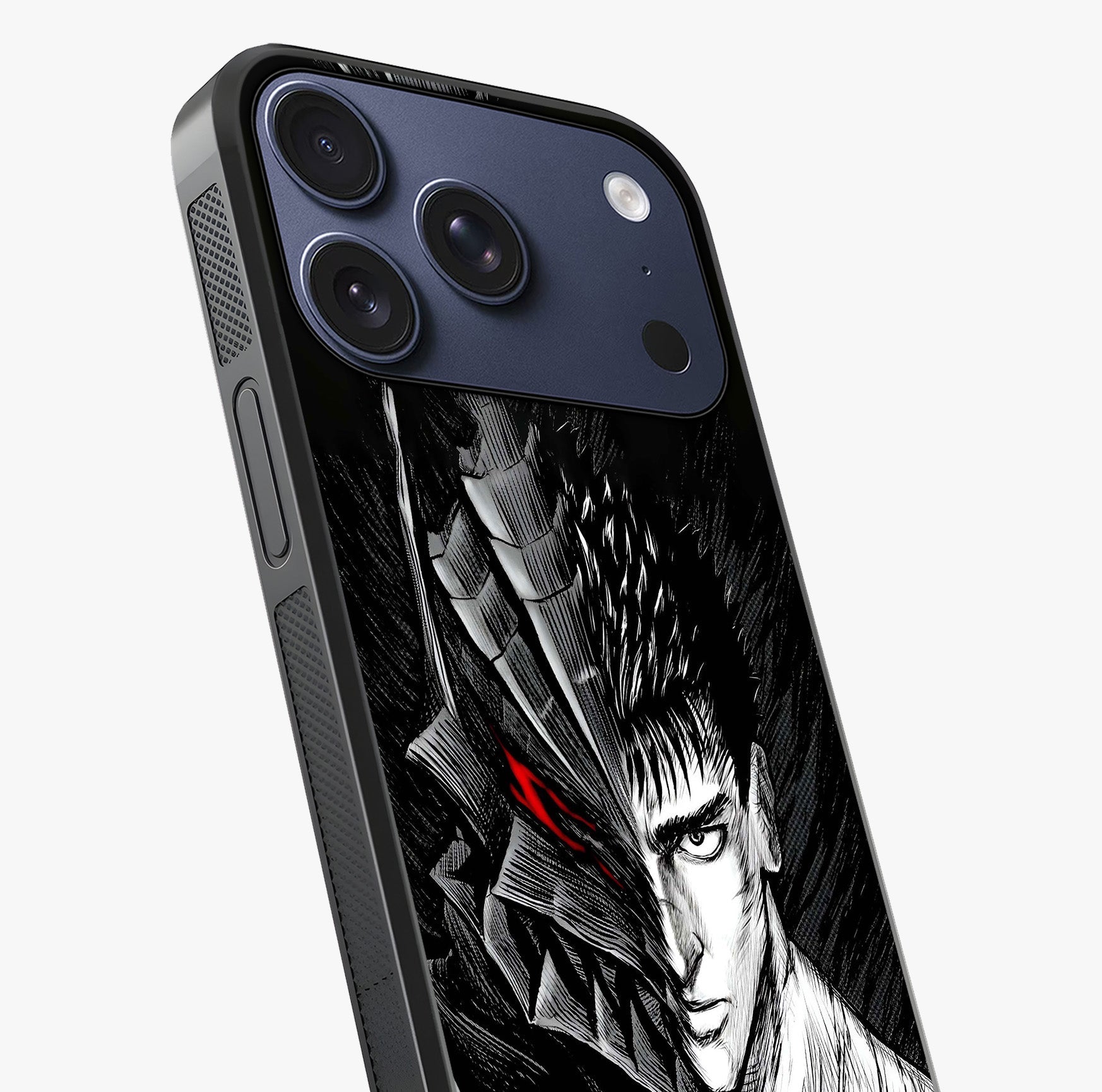 Berserker Blood Oath Glass Case captured at a warm angle highlighting gloss, texture and premium glass finish.