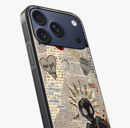 City Dream Sketch Glass Case captured at a warm angle highlighting gloss, texture and premium glass finish.