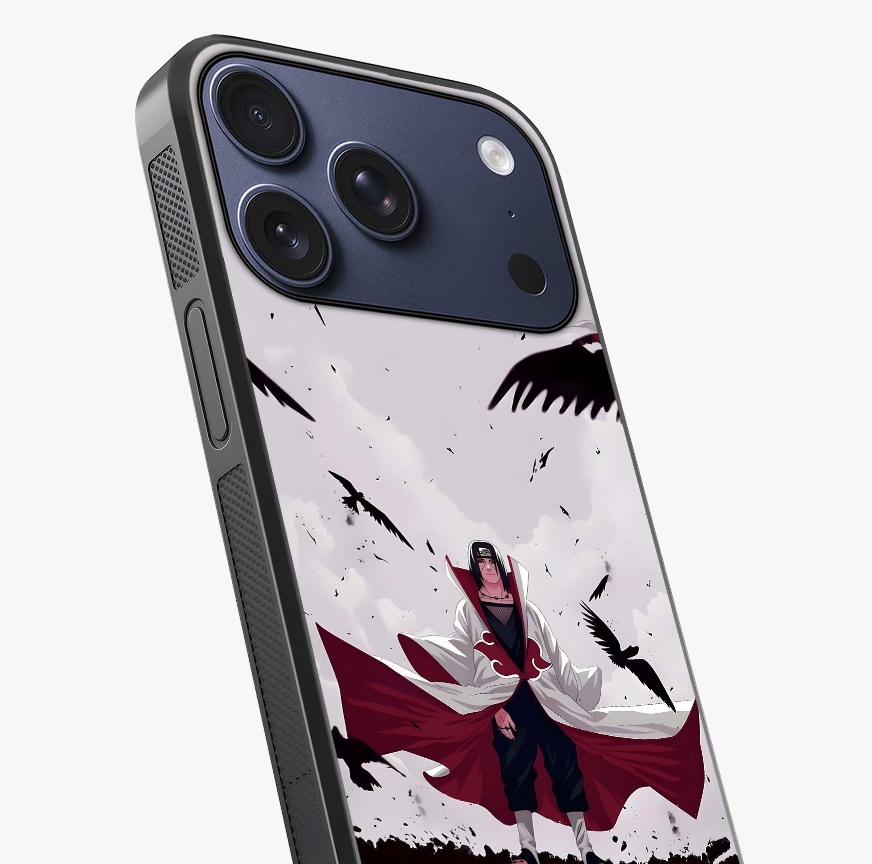 Crimson Crow Ascension Glass Case captured at a warm angle highlighting gloss, texture and premium glass finish.