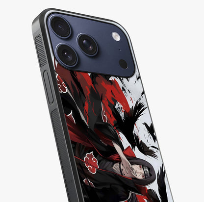 Crimson Crow Illusion Glass Case captured at a warm angle highlighting gloss, texture and premium glass finish.