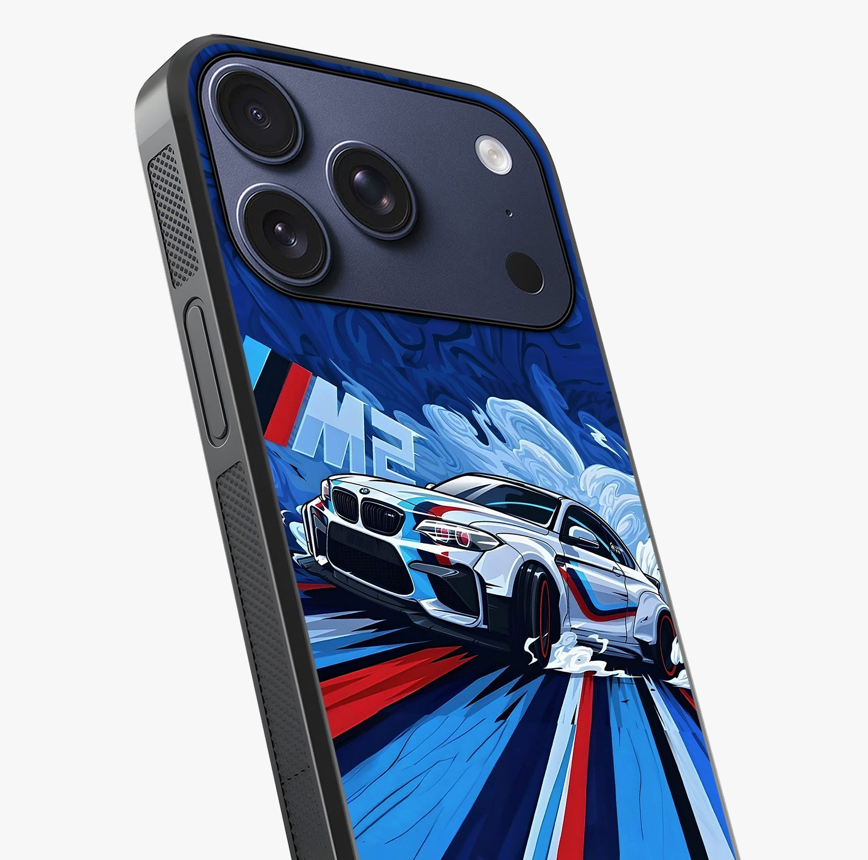 Drift Power Rush Glass Case captured at a warm angle highlighting gloss, texture and premium glass finish.