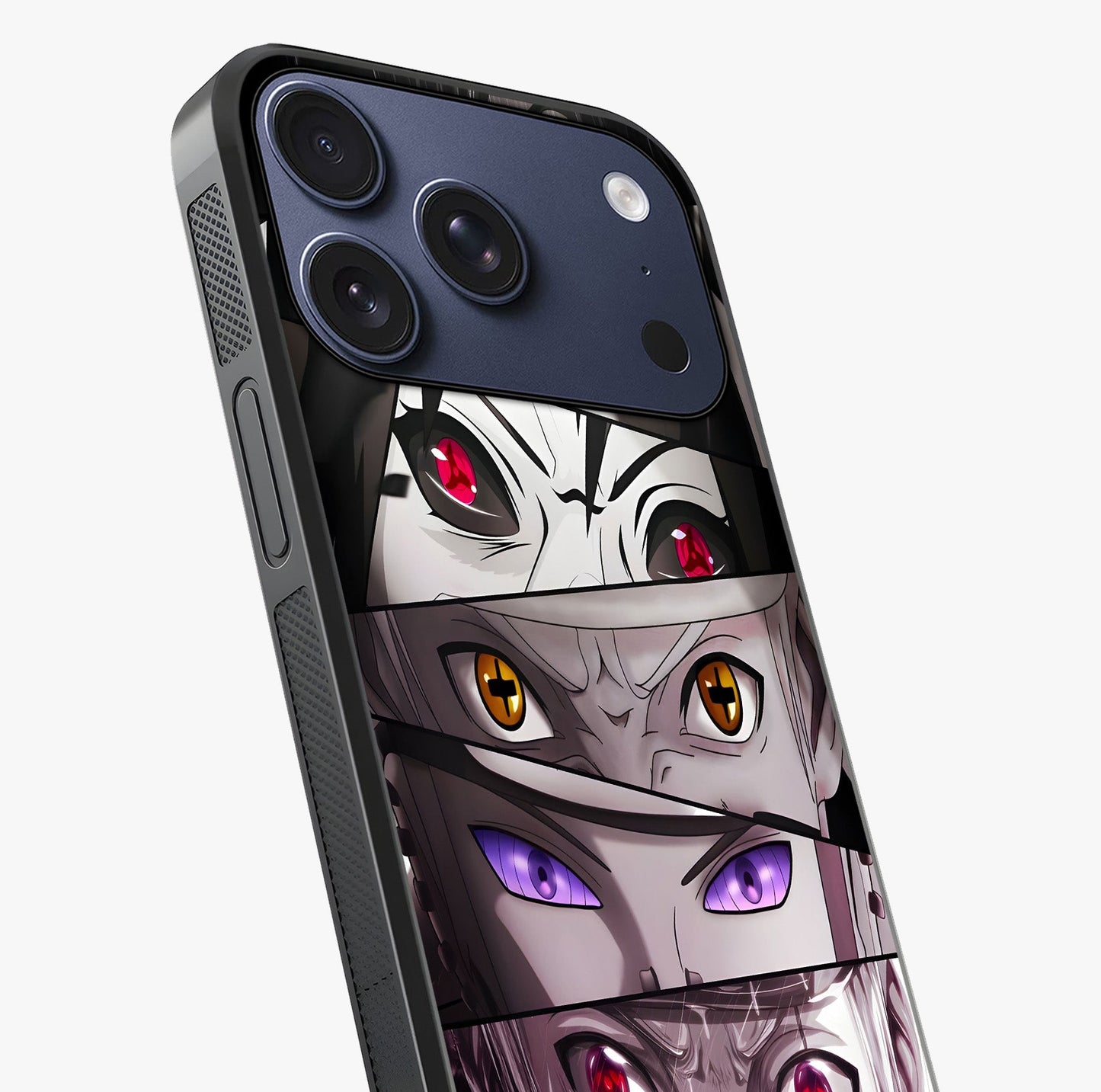Eyes Of Destiny Glass Case captured at a warm angle highlighting gloss, texture and premium glass finish.