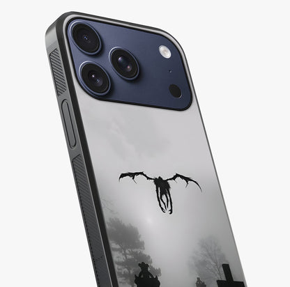 Graveyard Shadow Descent Glass Case captured at a warm angle highlighting gloss, texture and premium glass finish.