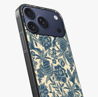 Heirloom Wild Bloom Glass Case captured at a warm angle highlighting gloss, texture and premium glass finish.