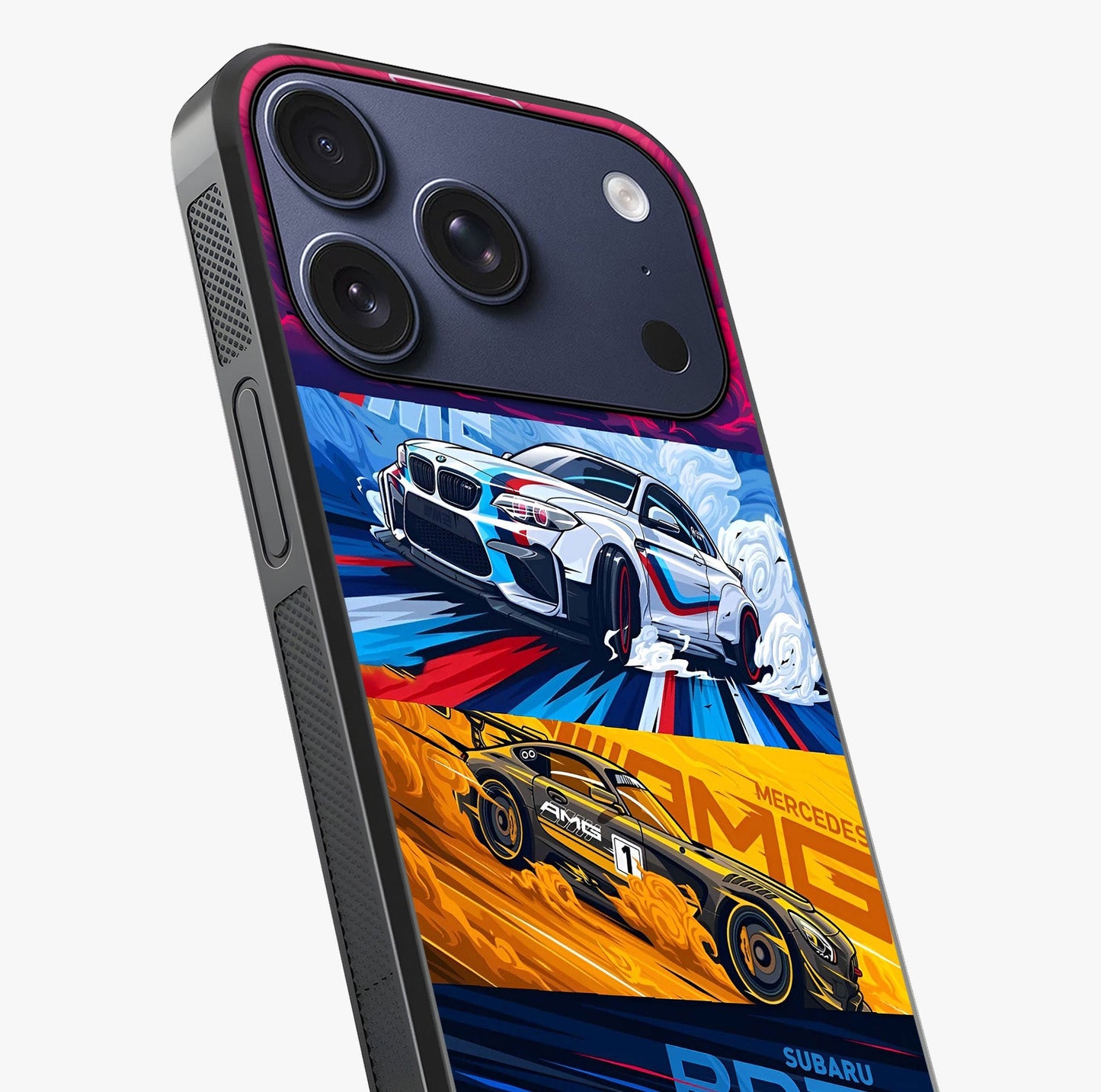 Jdm Sports Car Glass Case captured at a warm angle highlighting gloss, texture and premium glass finish.