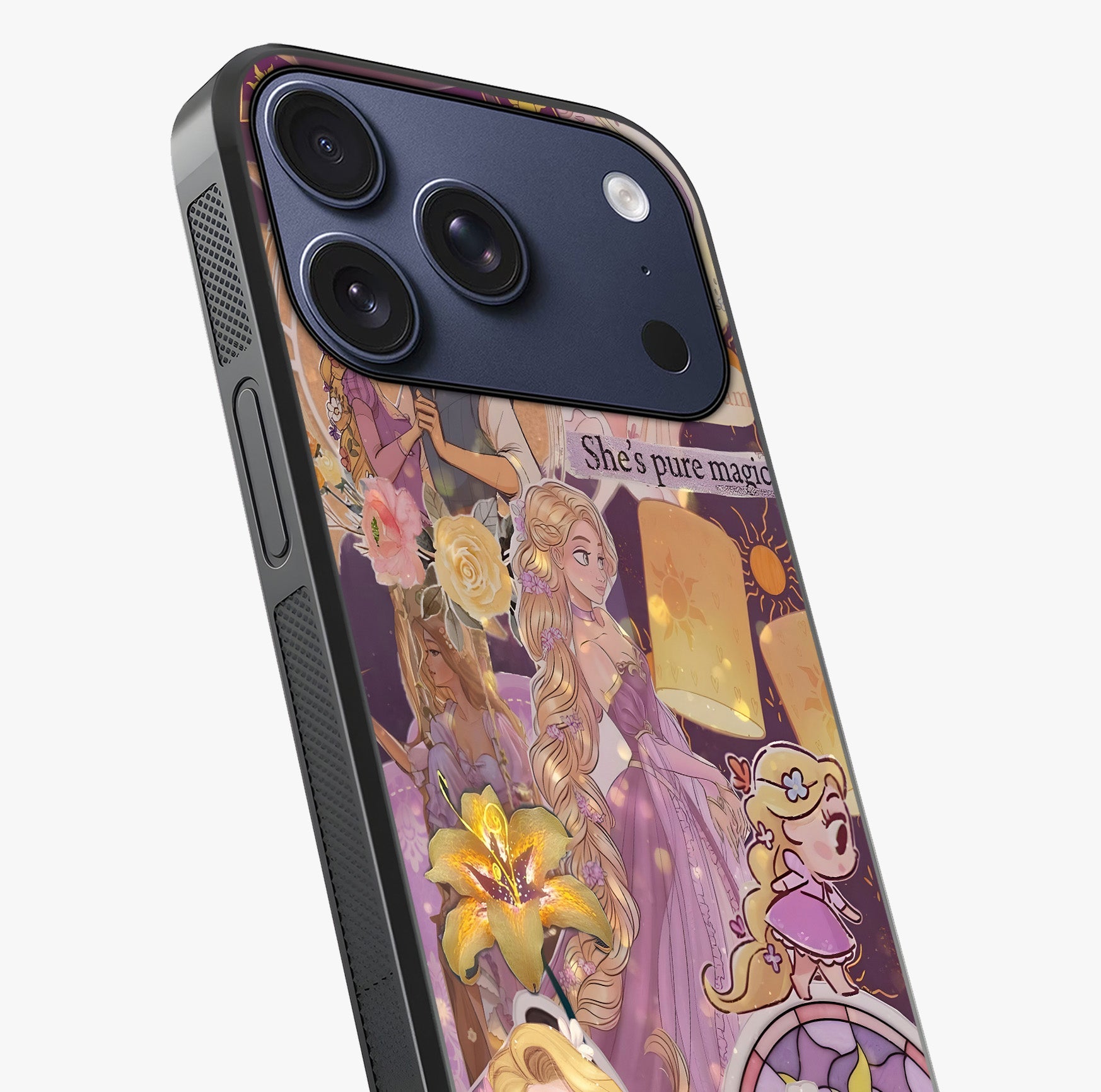 Magical Tangled Dream Glass Case captured at a warm angle highlighting gloss, texture and premium glass finish.