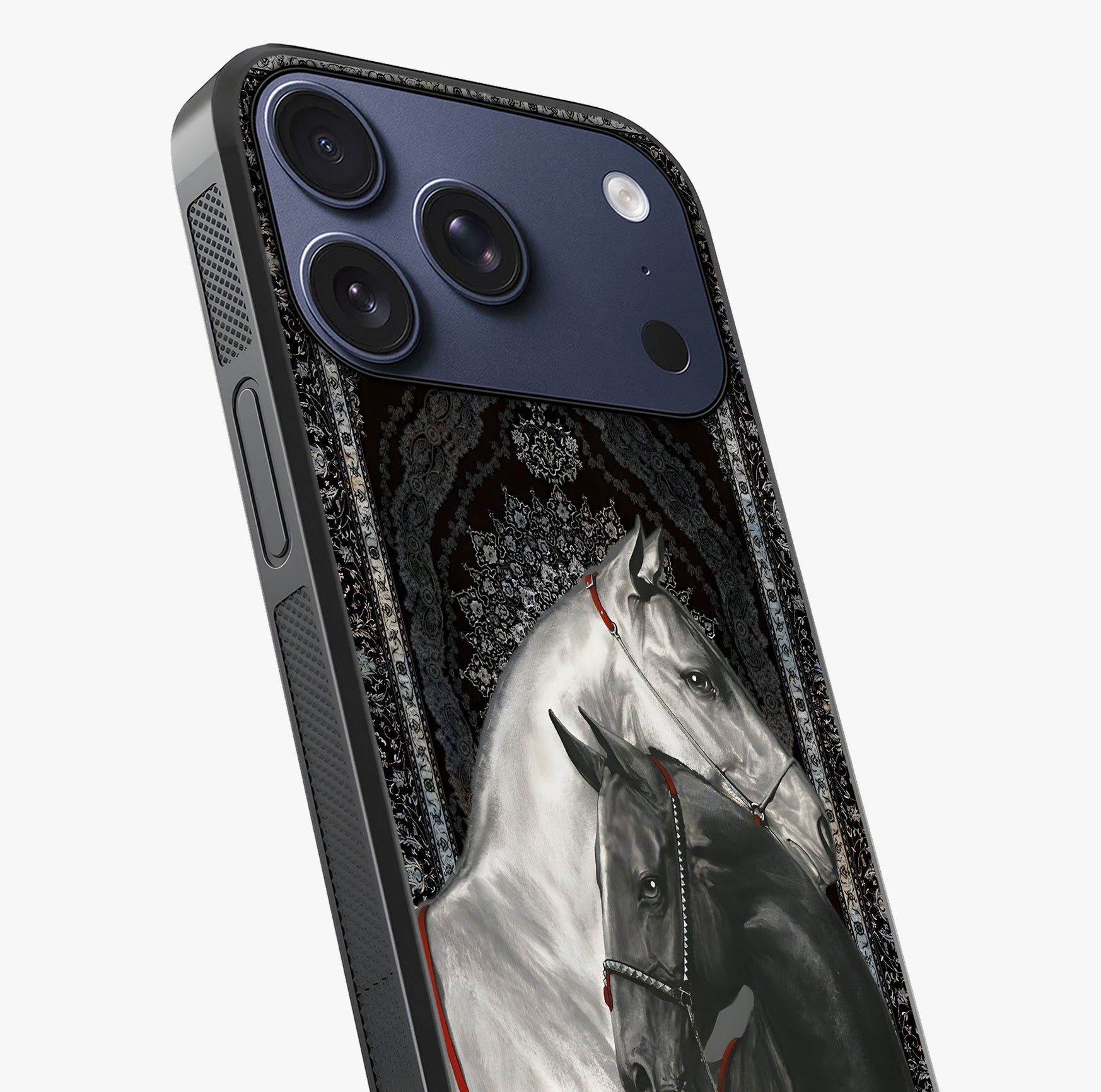Majestic Ride Legacy Glass Case captured at a warm angle highlighting gloss, texture and premium glass finish.