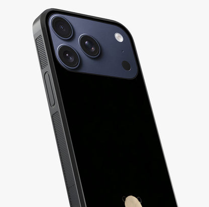 Midnight Panda Love Glass Case captured at a warm angle highlighting gloss, texture and premium glass finish.