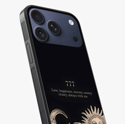 Mystic Victory Aura Glass Case captured at a warm angle highlighting gloss, texture and premium glass finish.