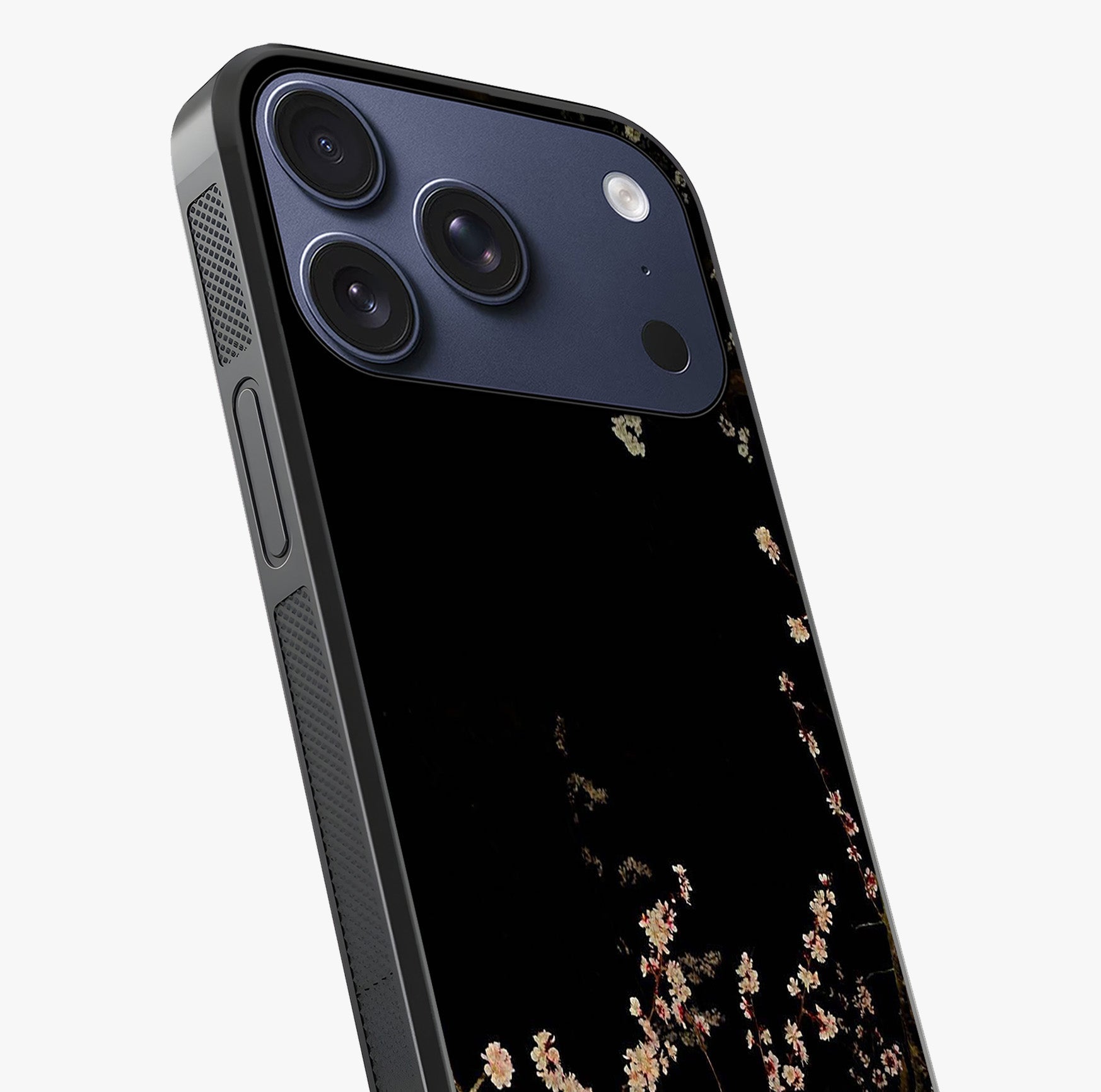Petal Moon Light With Custom Name Glass Case captured at a warm angle highlighting gloss, texture and premium glass finish.
