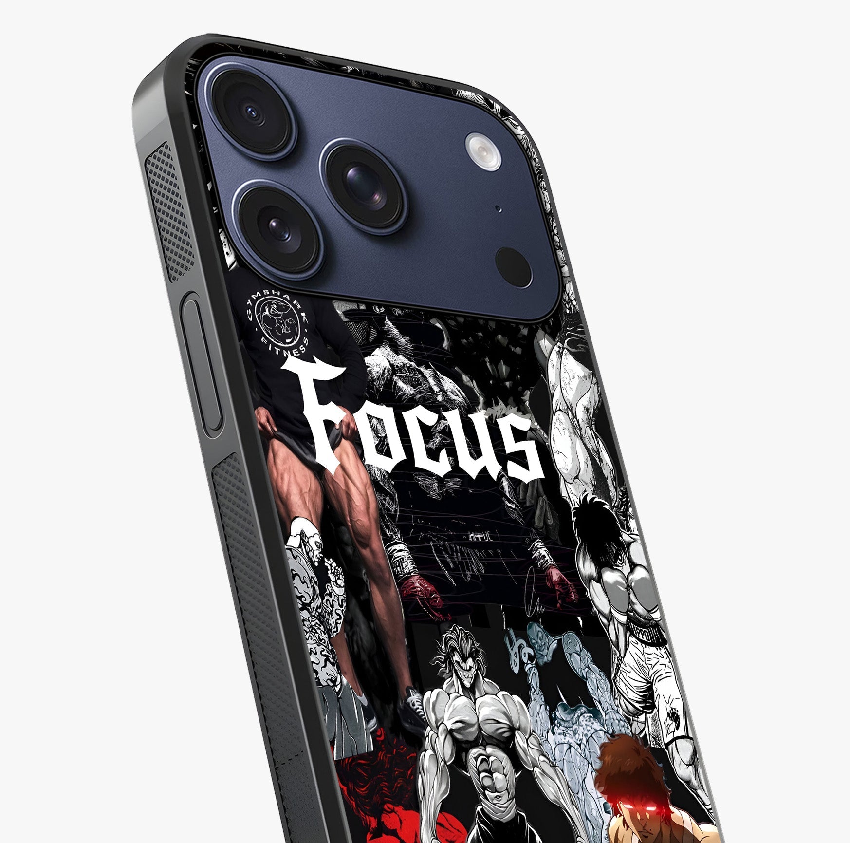 Relentless Power Focus Glass Case captured at a warm angle highlighting gloss, texture and premium glass finish.