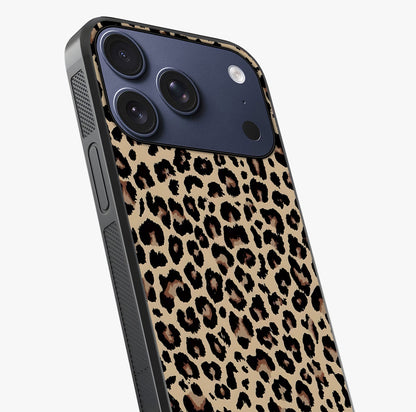 Savage Chic Pattern Glass Case captured at a warm angle highlighting gloss, texture and premium glass finish.