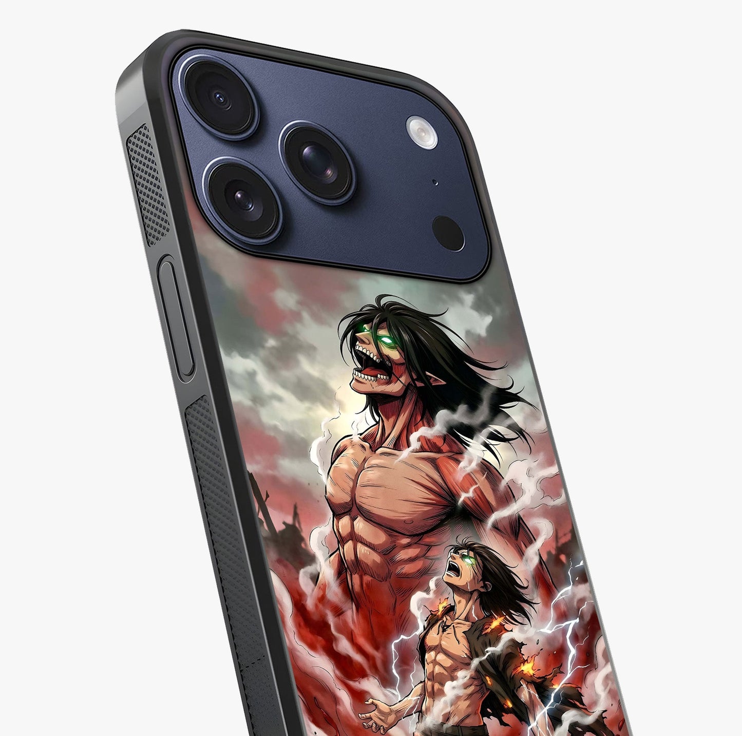 Titan Awakening Fury Glass Case captured at a warm angle highlighting gloss, texture and premium glass finish.