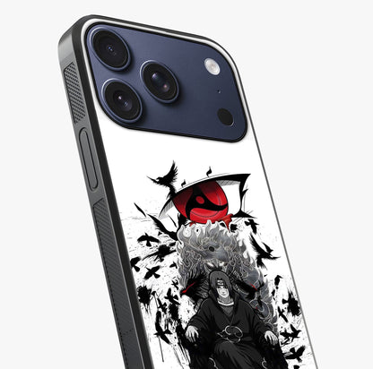 Uchiha Shadow Throne Glass Case captured at a warm angle highlighting gloss, texture and premium glass finish.
