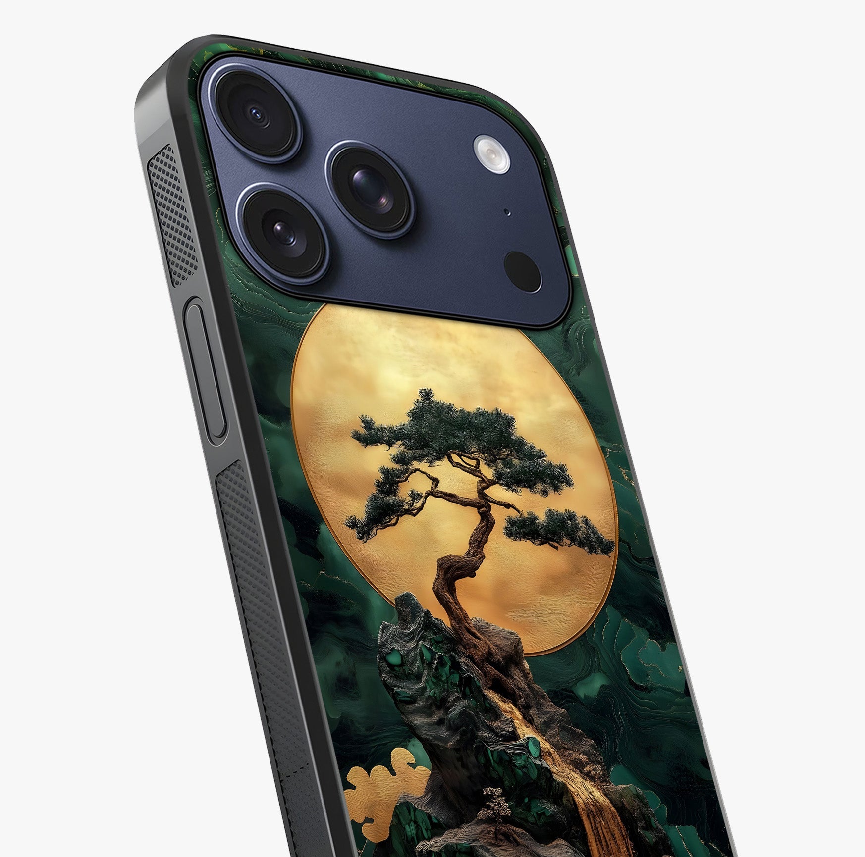 Zen Moon Rise Glass Case captured at a warm angle highlighting gloss, texture and premium glass finish.