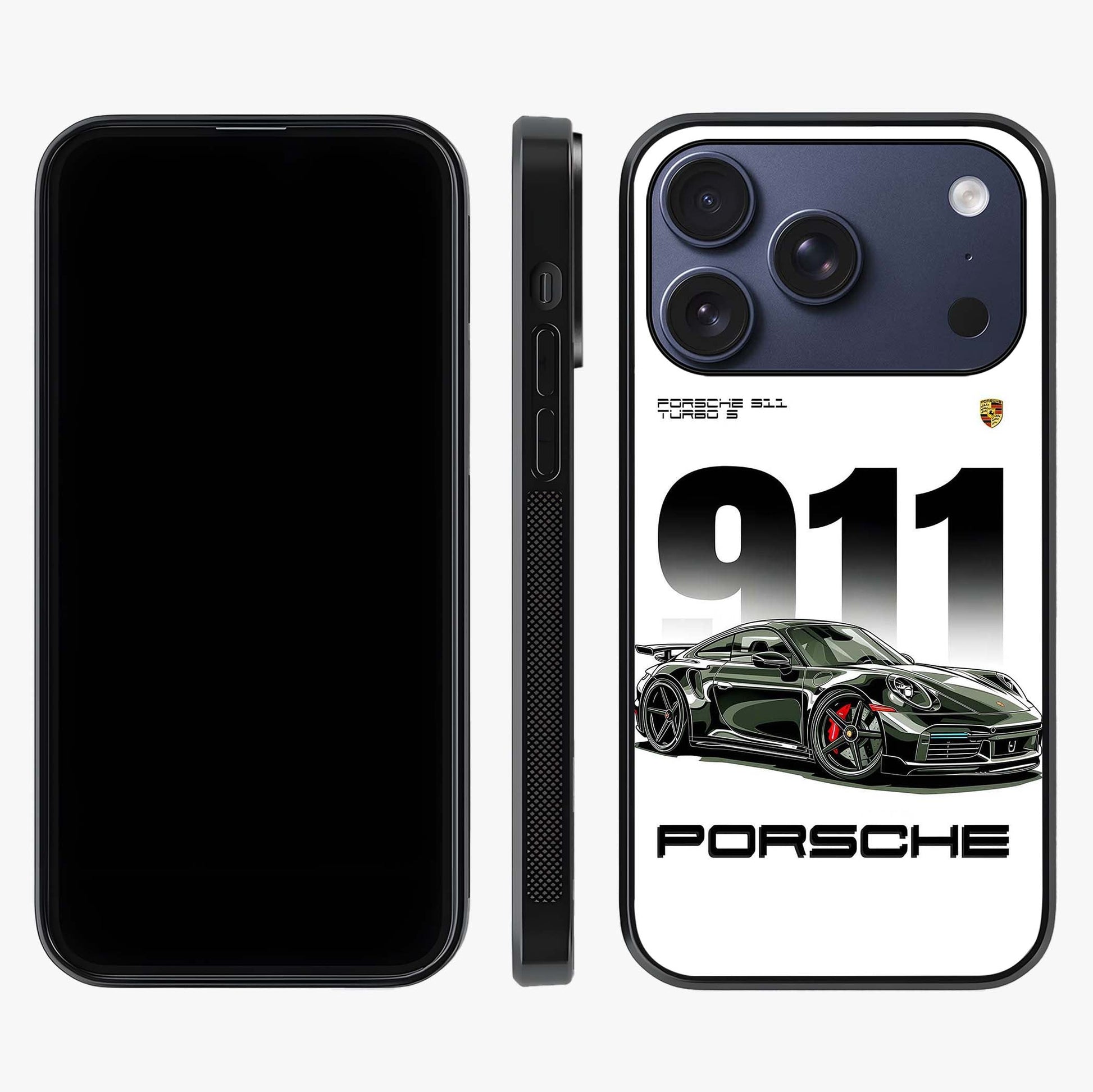 911 Turbo Dominance Glass Case displayed upright for full design visibility and premium finish.