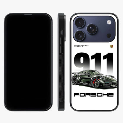 911 Turbo Dominance Glass Case displayed upright for full design visibility and premium finish.