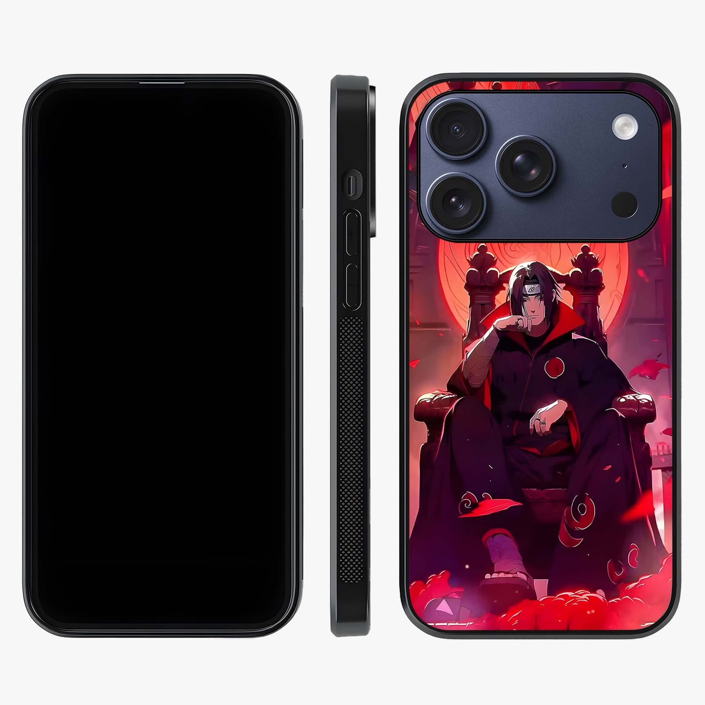 Blood Moon Sovereign Glass Case displayed upright for full design visibility and premium finish.