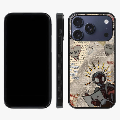 City Dream Sketch Glass Case displayed upright for full design visibility and premium finish.