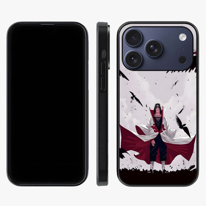 Crimson Crow Ascension Glass Case displayed upright for full design visibility and premium finish.