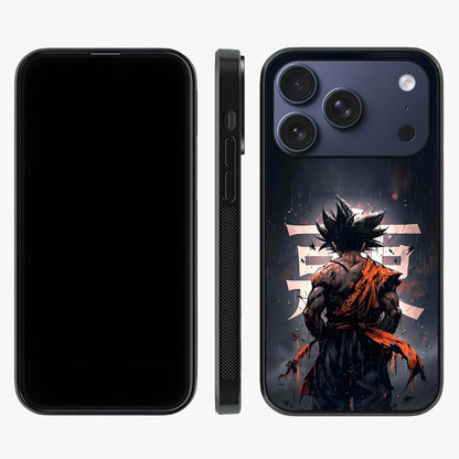 Dark Warrior In Rain Glass Case displayed upright for full design visibility and premium finish.